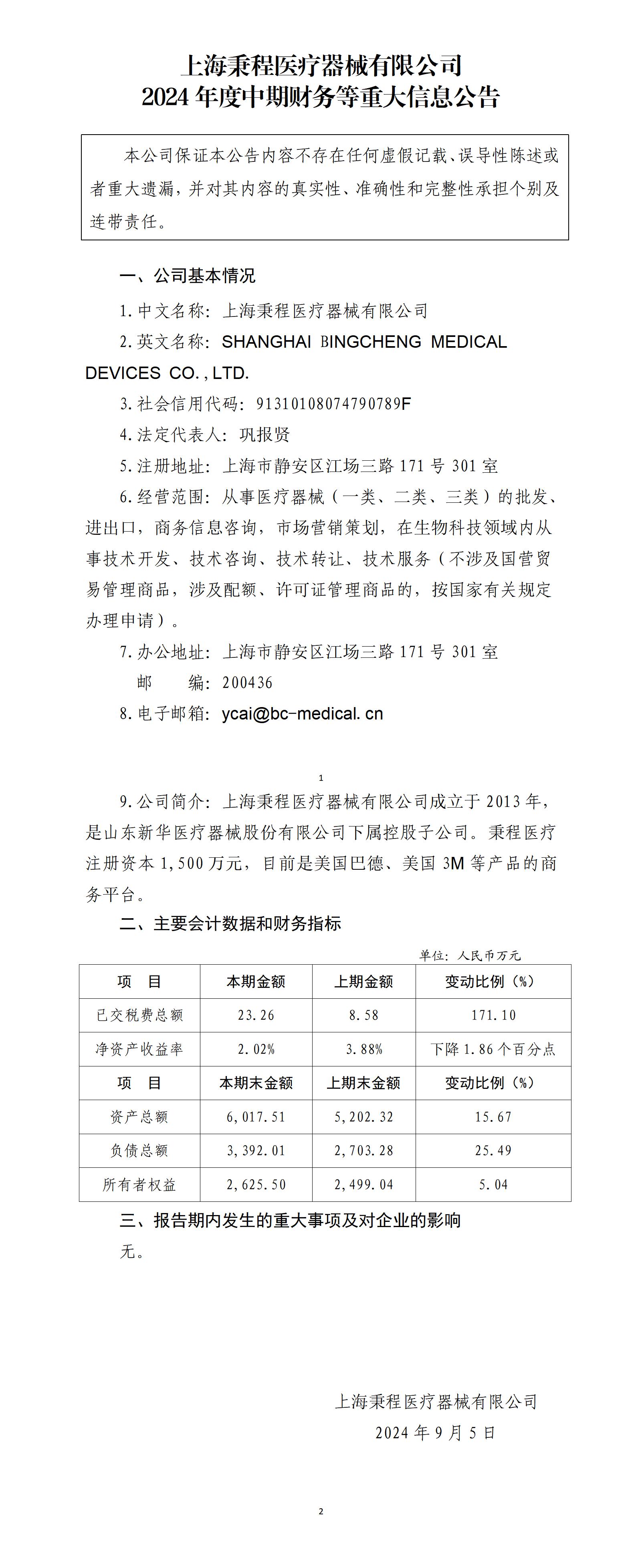 上海秉程医疗器械有限公司2024年中期财务等重大信息公告_01.jpg